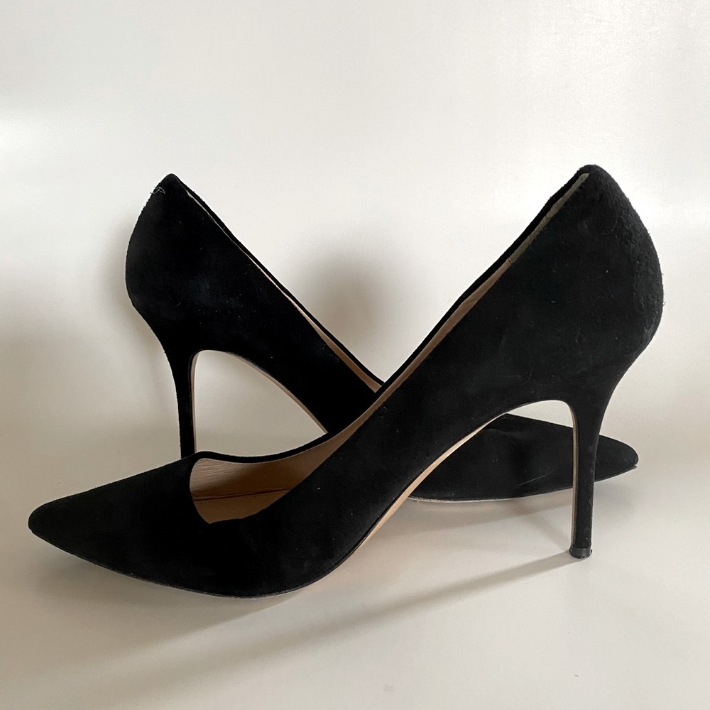J.CREW • Black Elsie Suede Pumps